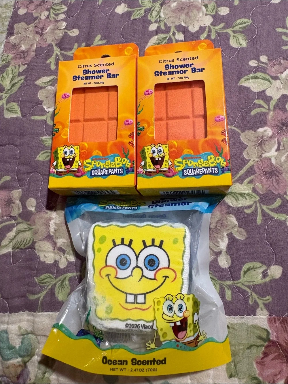 SpongeBob Squarepants Citrus & Ocean Scented Bath Bars in Orange and Yellow